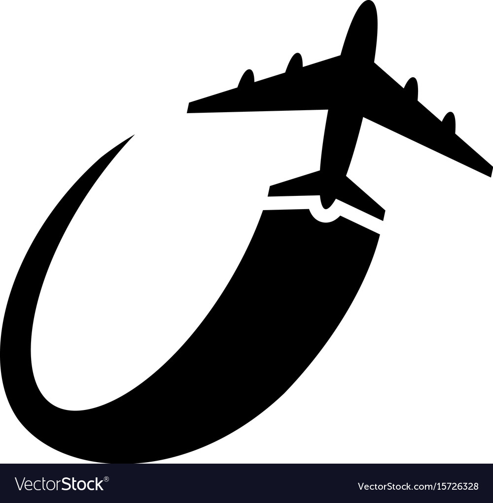 Airplane flying icon Royalty Free Vector Image