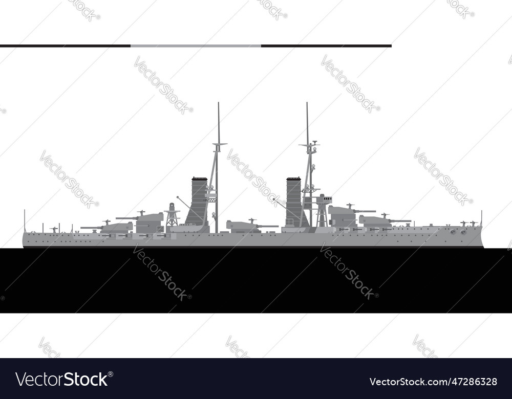 Caio duilio 1915 italian navy battleship Vector Image