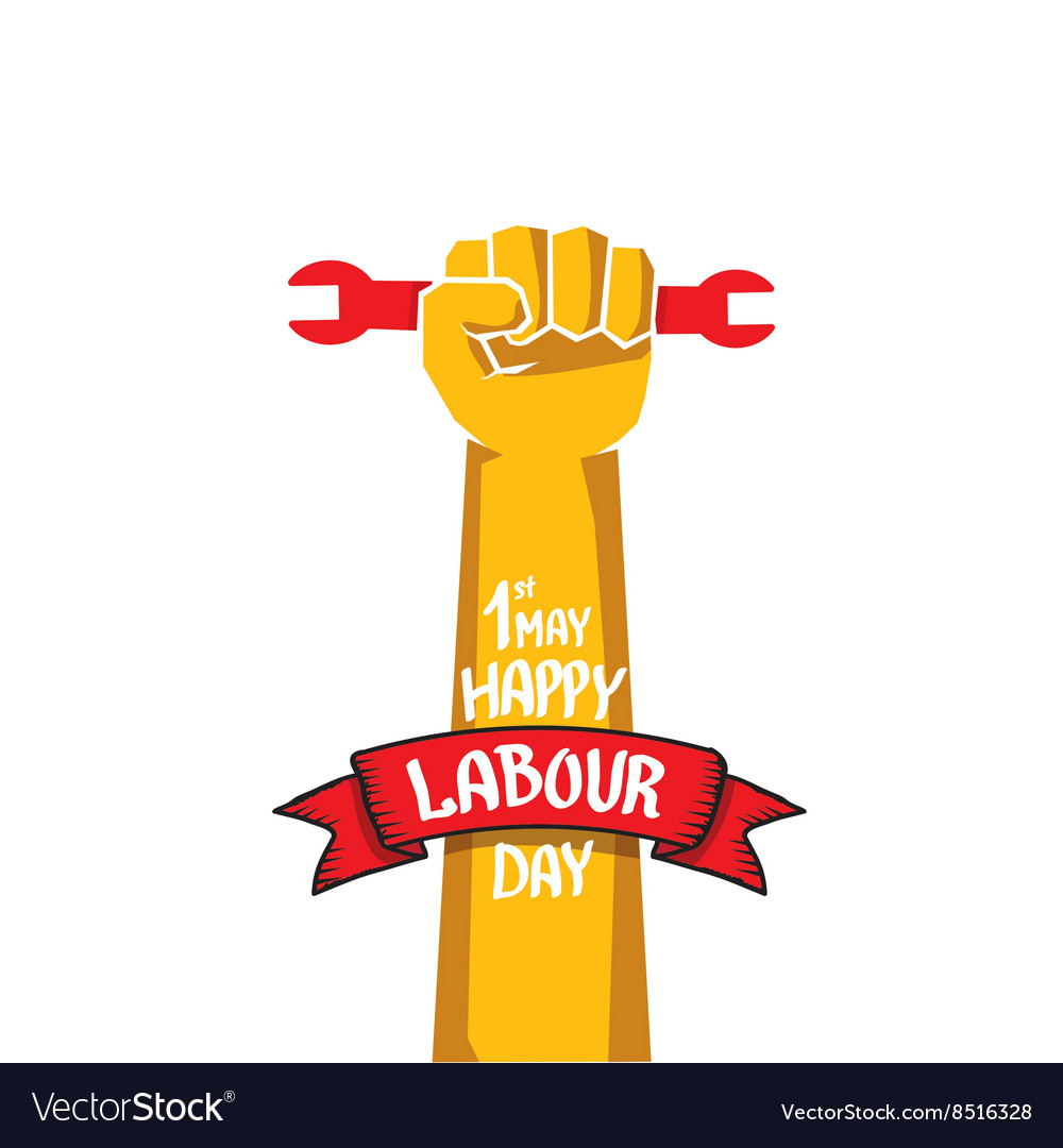 Happy labour day poster Royalty Free Vector Image