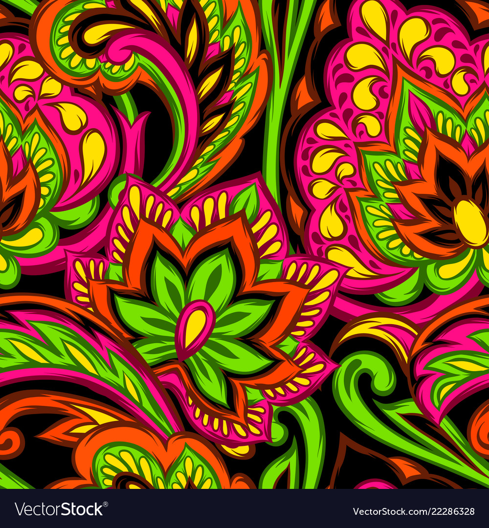 Indian Ethnic Floral Pattern
