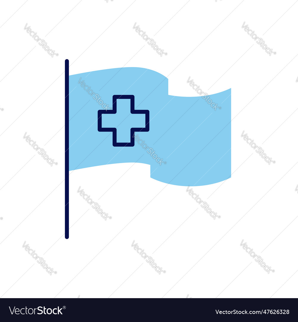 Medical flag related icon
