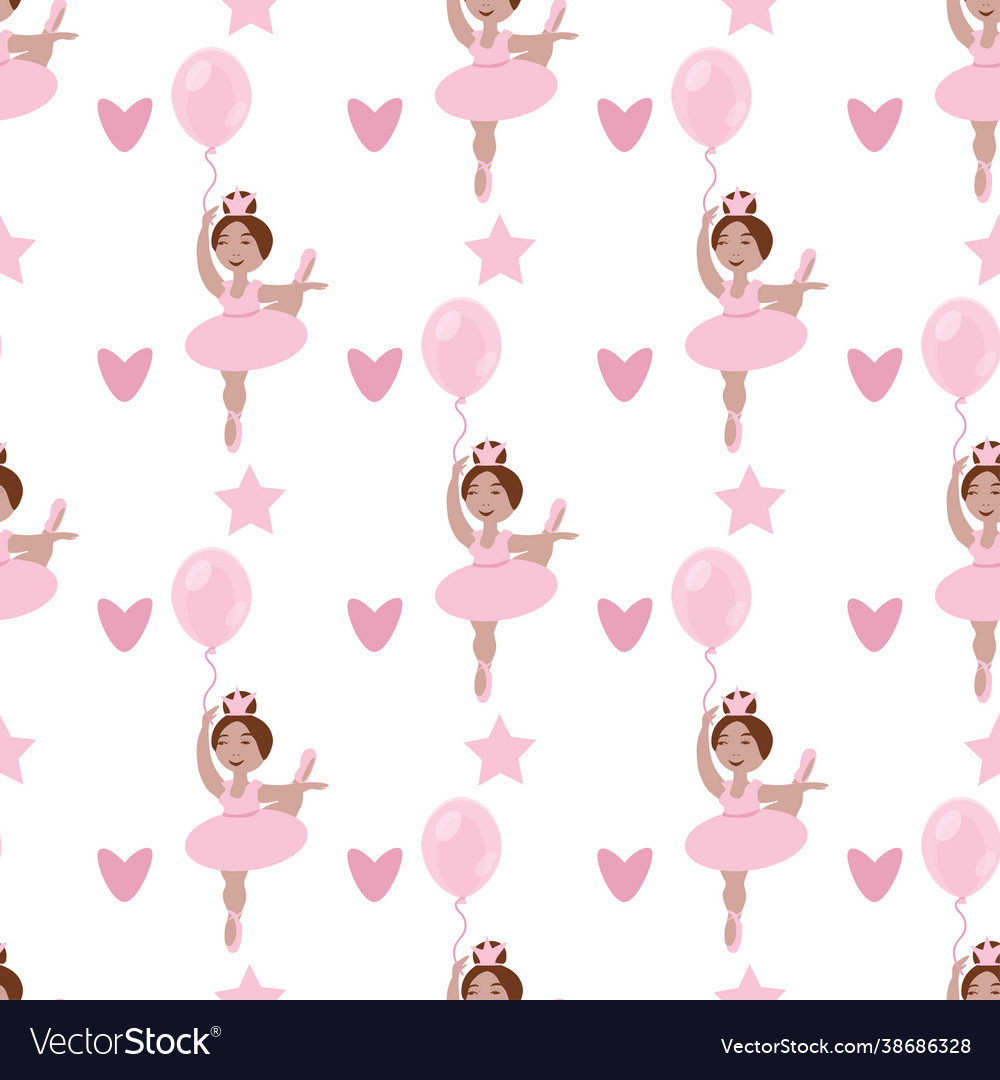 Seamless pattern with image a little vector image Seamless pattern with image a little