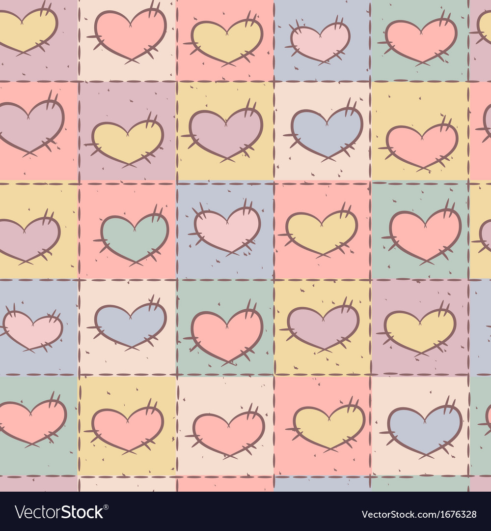 Seamless pattern with patchwork