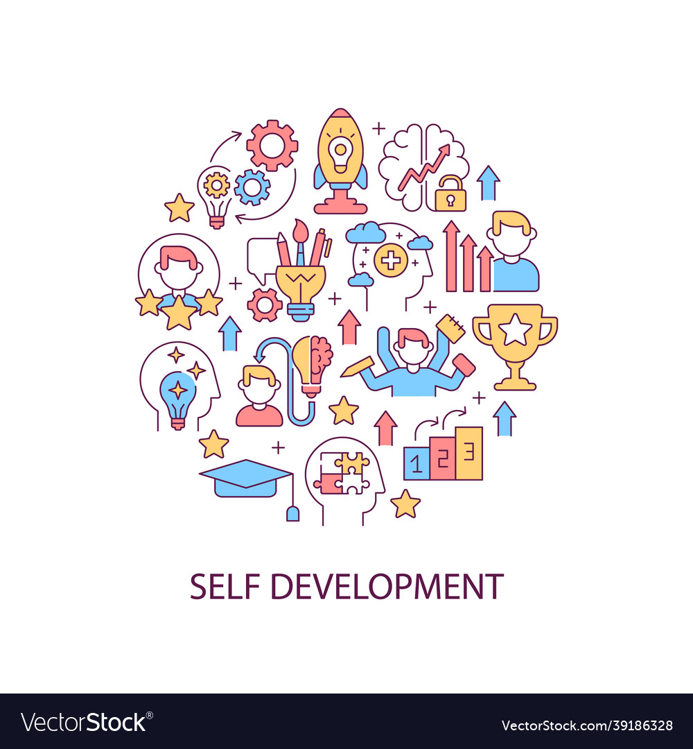 Self development abstract color concept layout