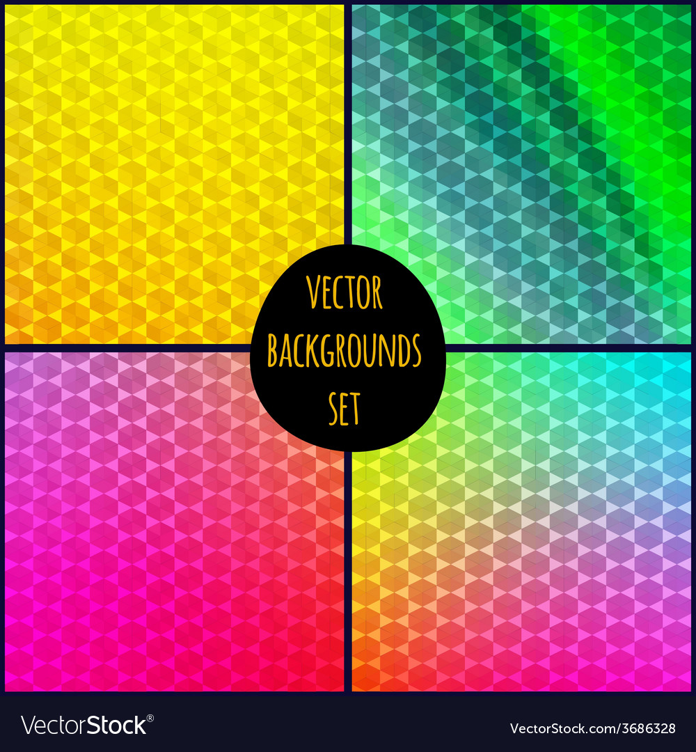 Set four geometric patterns texture