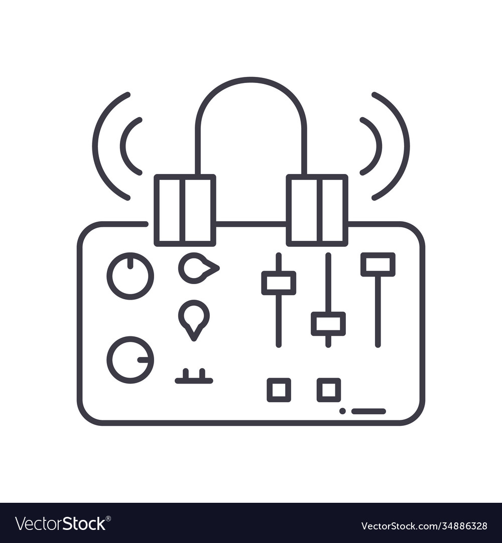 Sound producer icon linear isolated vector image Sound producer icon linear isolated