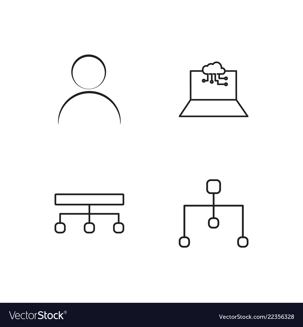 Web simple outlined icons set vector image Web simple outlined icons set