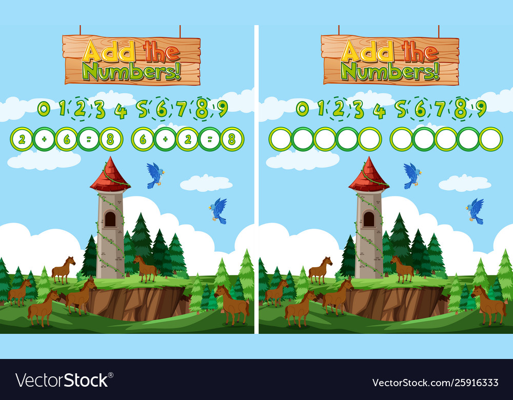 Add numbers maths template