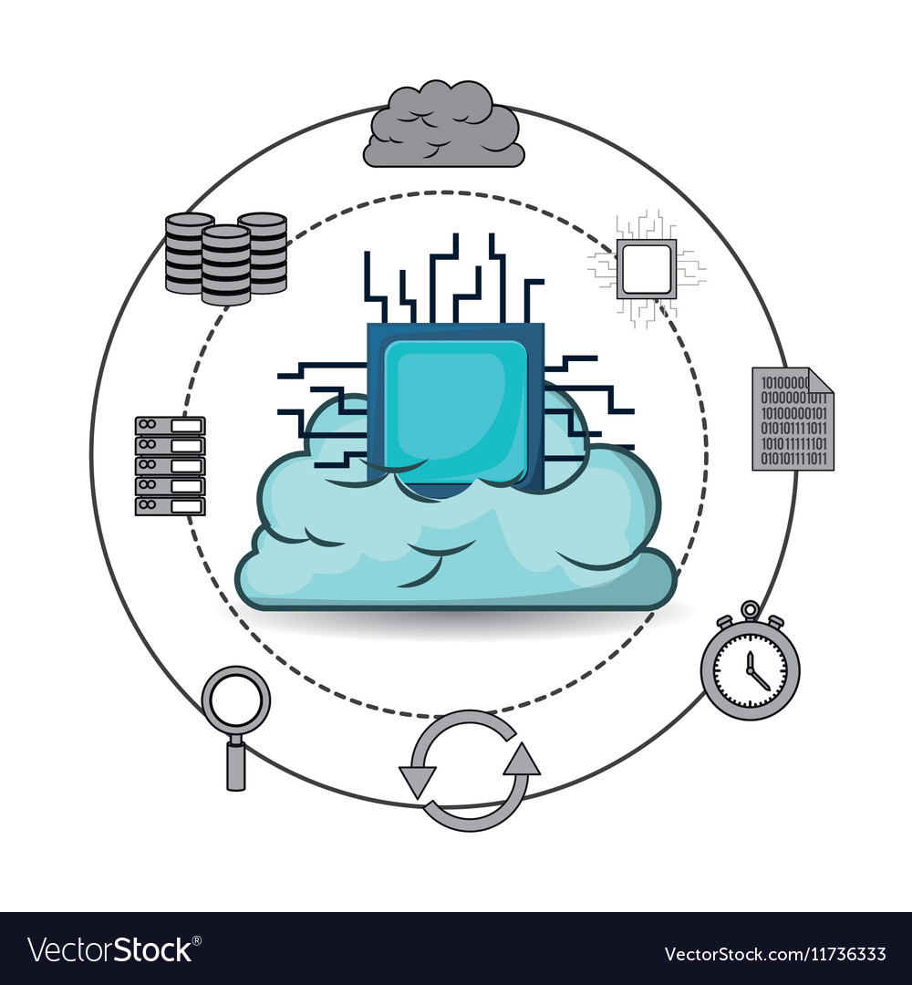 Big data related icons image