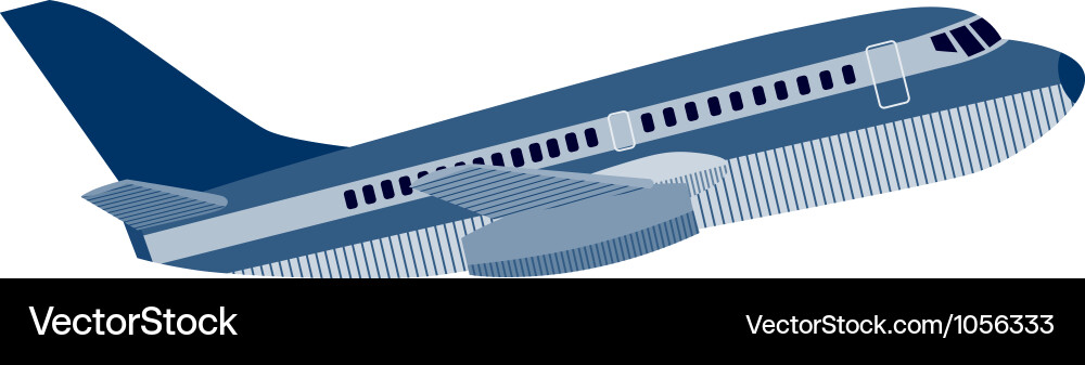 Commercial jet plane airliner Royalty Free Vector Image