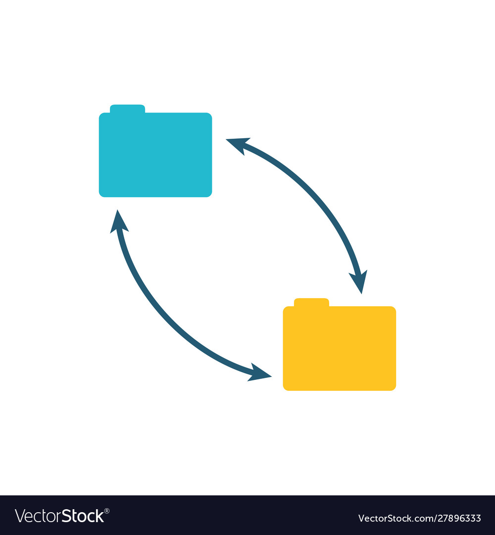 Folders documents files with arrows