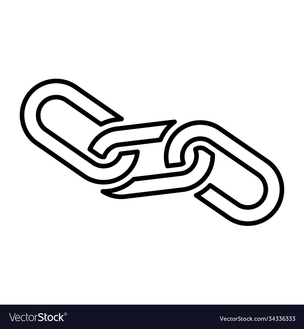 Hyperlink link building line icon outline