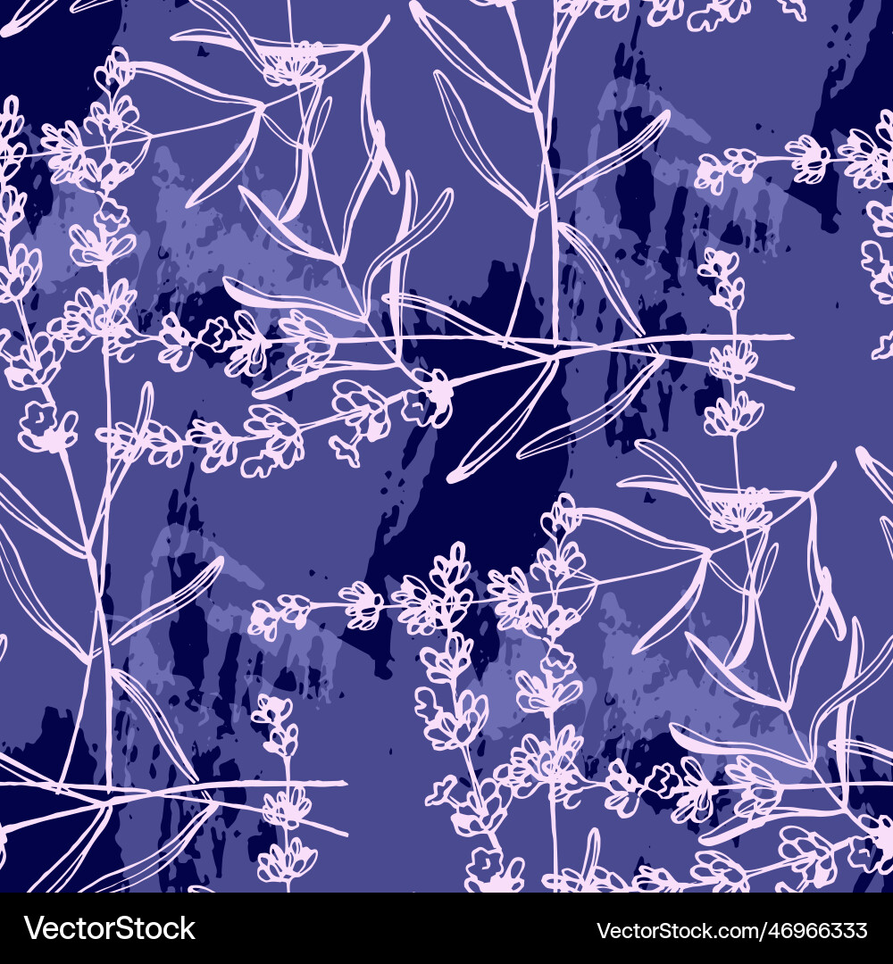 Lavender seamless pattern Royalty Free Vector Image