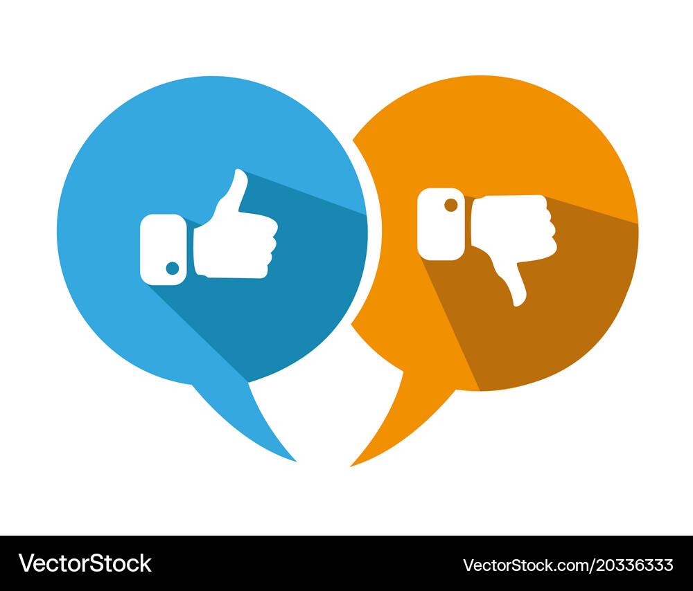 Modern thumbs up and down icons Royalty Free Vector Image