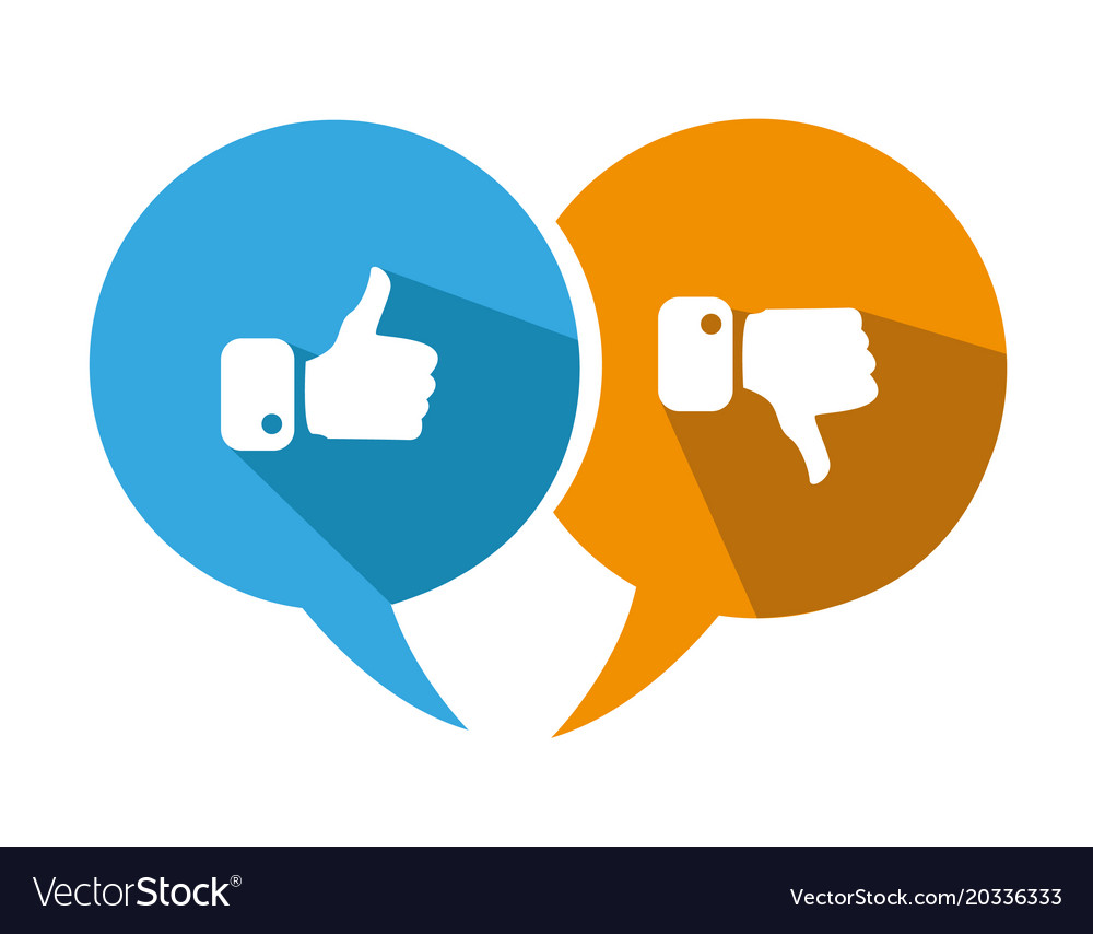 modern thumbs up and thumbs down icons royalty free vector