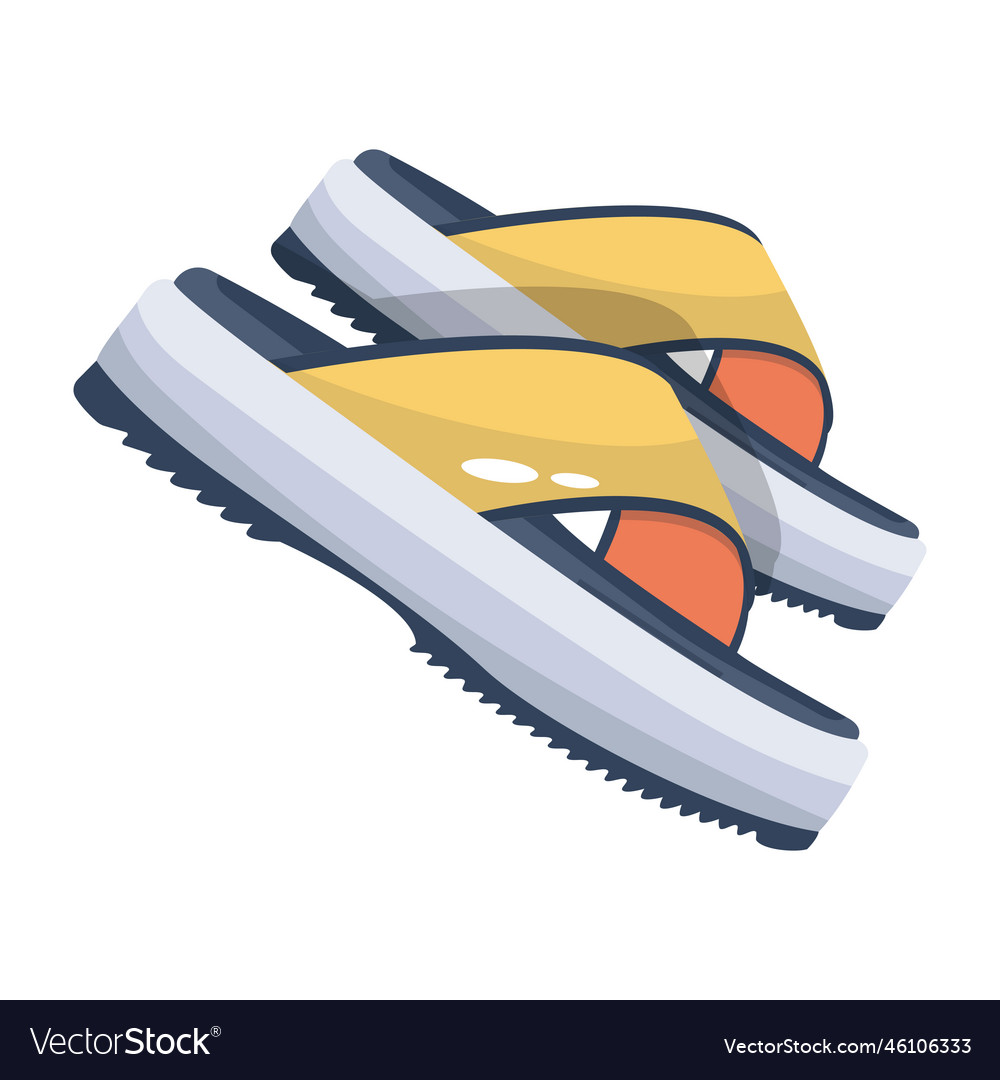 Platform slippers Royalty Free Vector Image - VectorStock