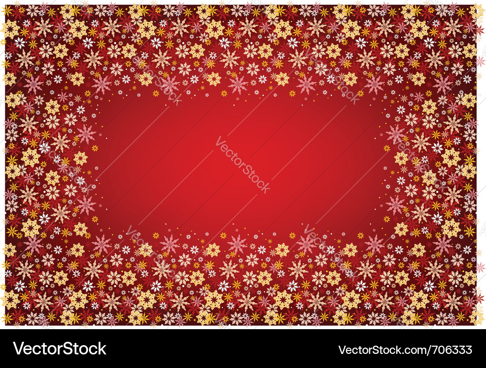 Snowflakes frame Royalty Free Vector Image - VectorStock