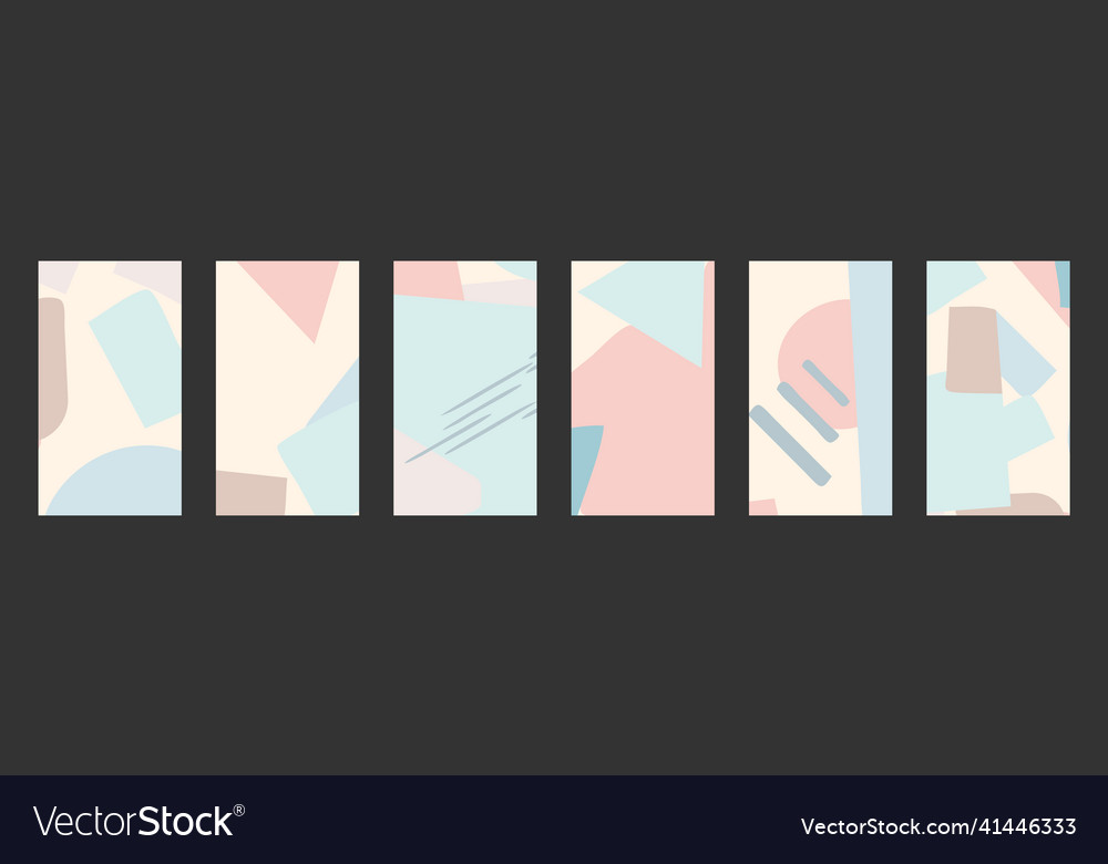Vertical isolated background set 6 in 1 abstract vector image Vertical isolated background set 6 in 1 abstract