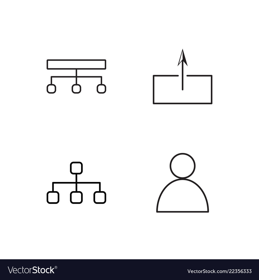 Web simple outlined icons set Vector Image Web simple outlined icons set