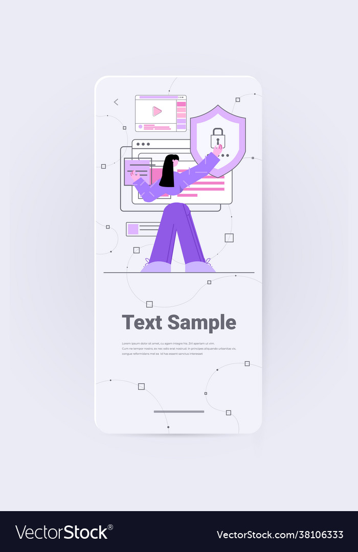 Woman developer creating mobile website ui web