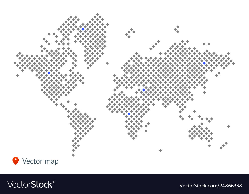 Abstract map world from dot forms