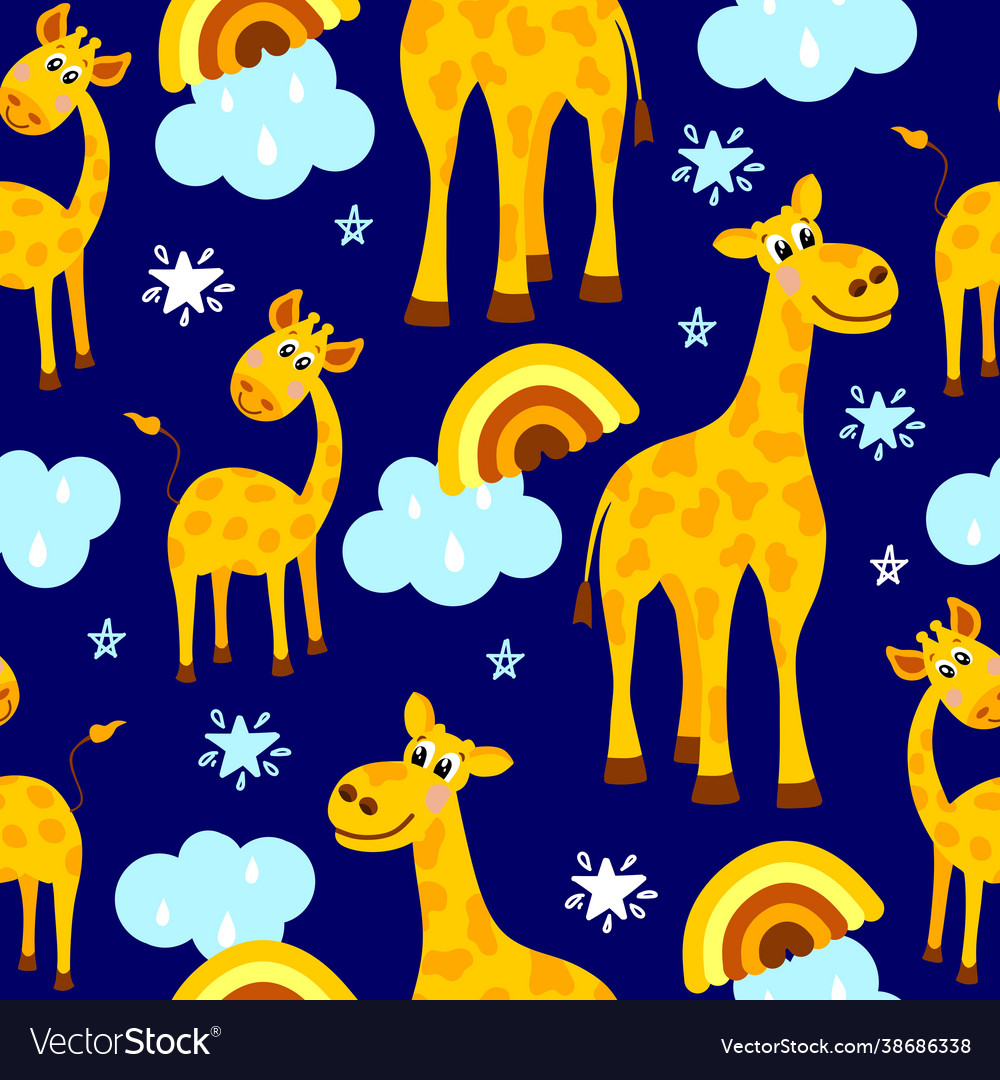 Camel pattern on a blue background with clouds Vector Image Camel pattern on a blue background with clouds