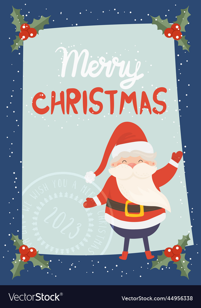 Cartoon für das Urlaubsthema mit glücklichen santa claus
