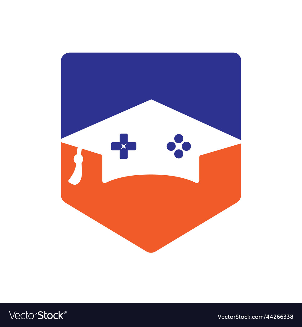 Game education logo design template Royalty Free Vector