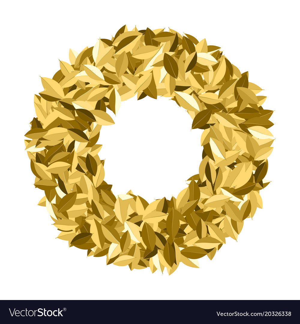 Golden leaf symbol triumph Royalty Free Vector Image