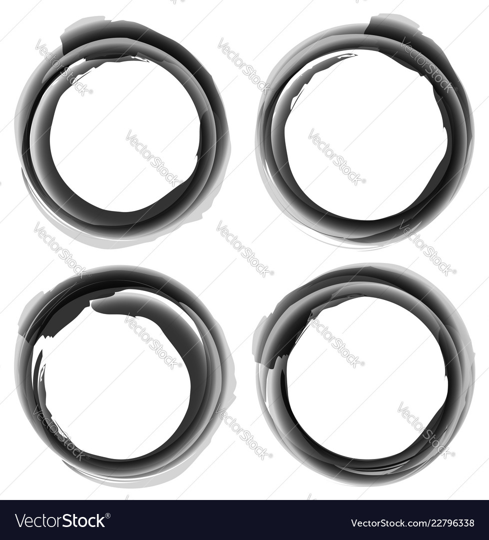 Grungy textured circle elements editable graphic
