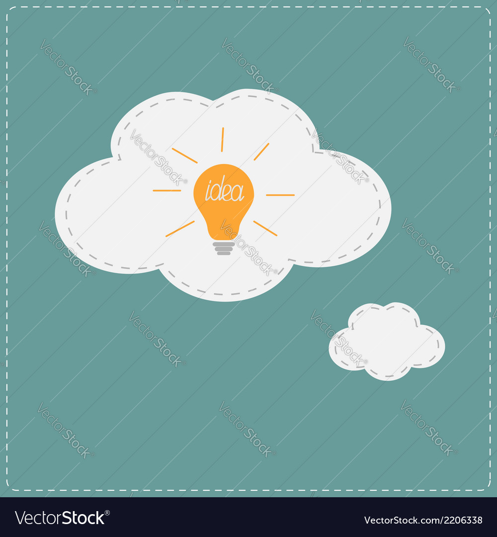 Idea Bubble with Lightbulb