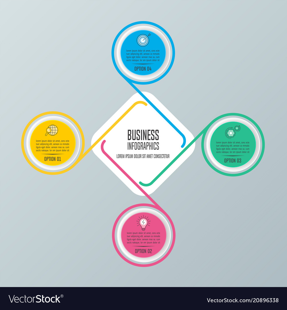 Infographic design business concept with 4 options