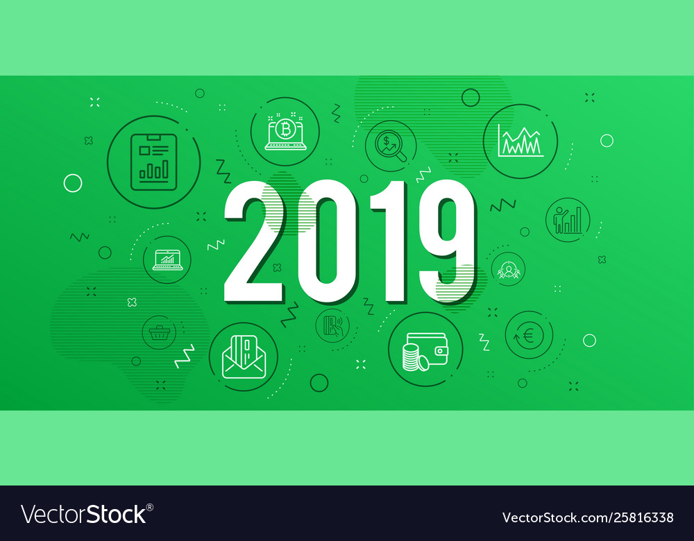 Investment graph chart and report document icons