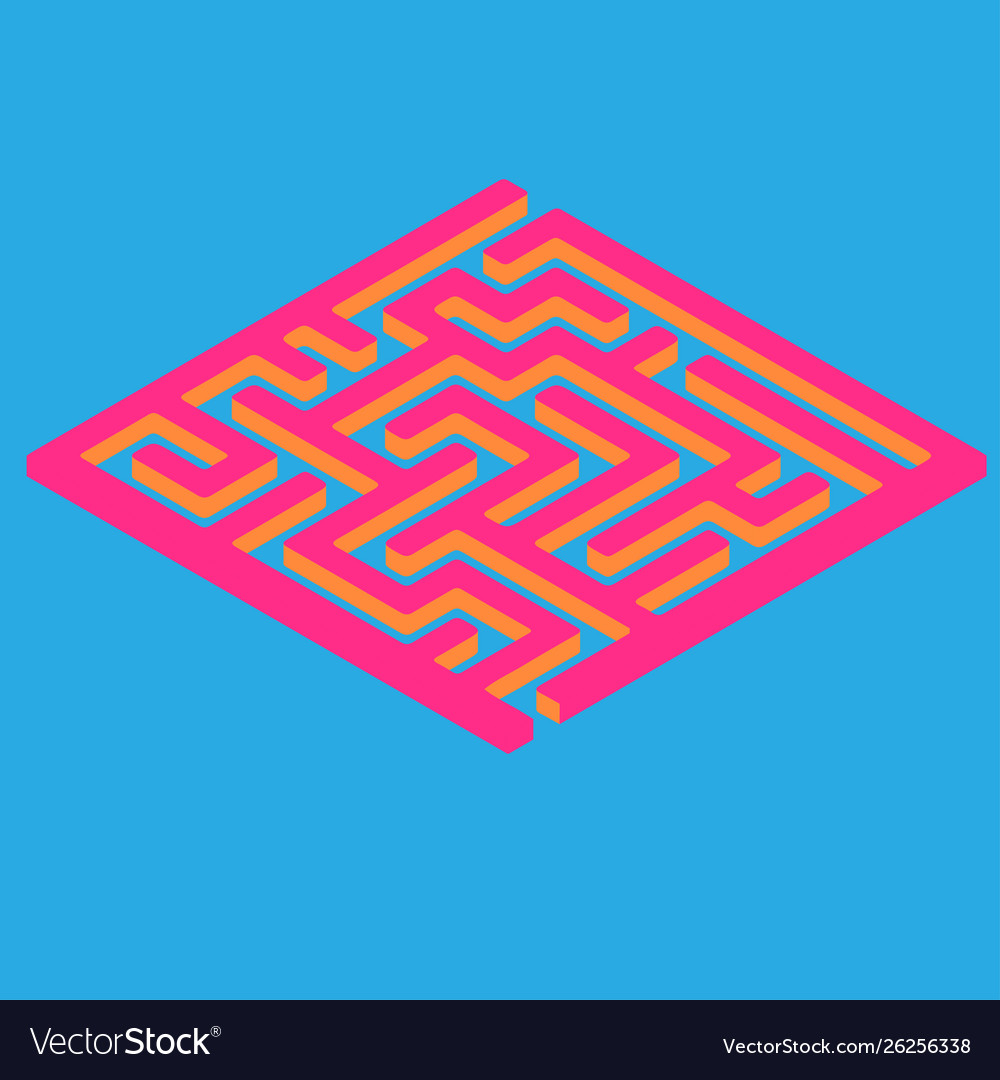 Labyrinth maze game vector image Labyrinth maze game