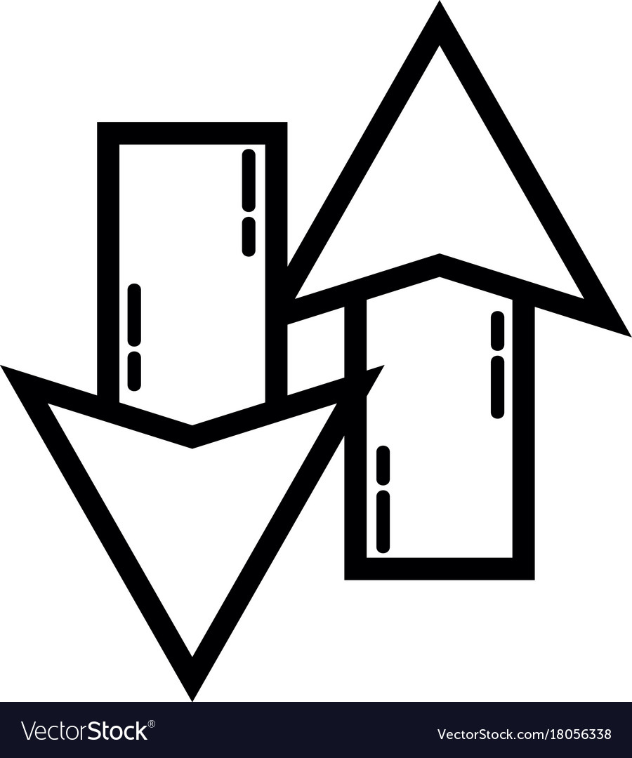 Line arrows loading in process icon