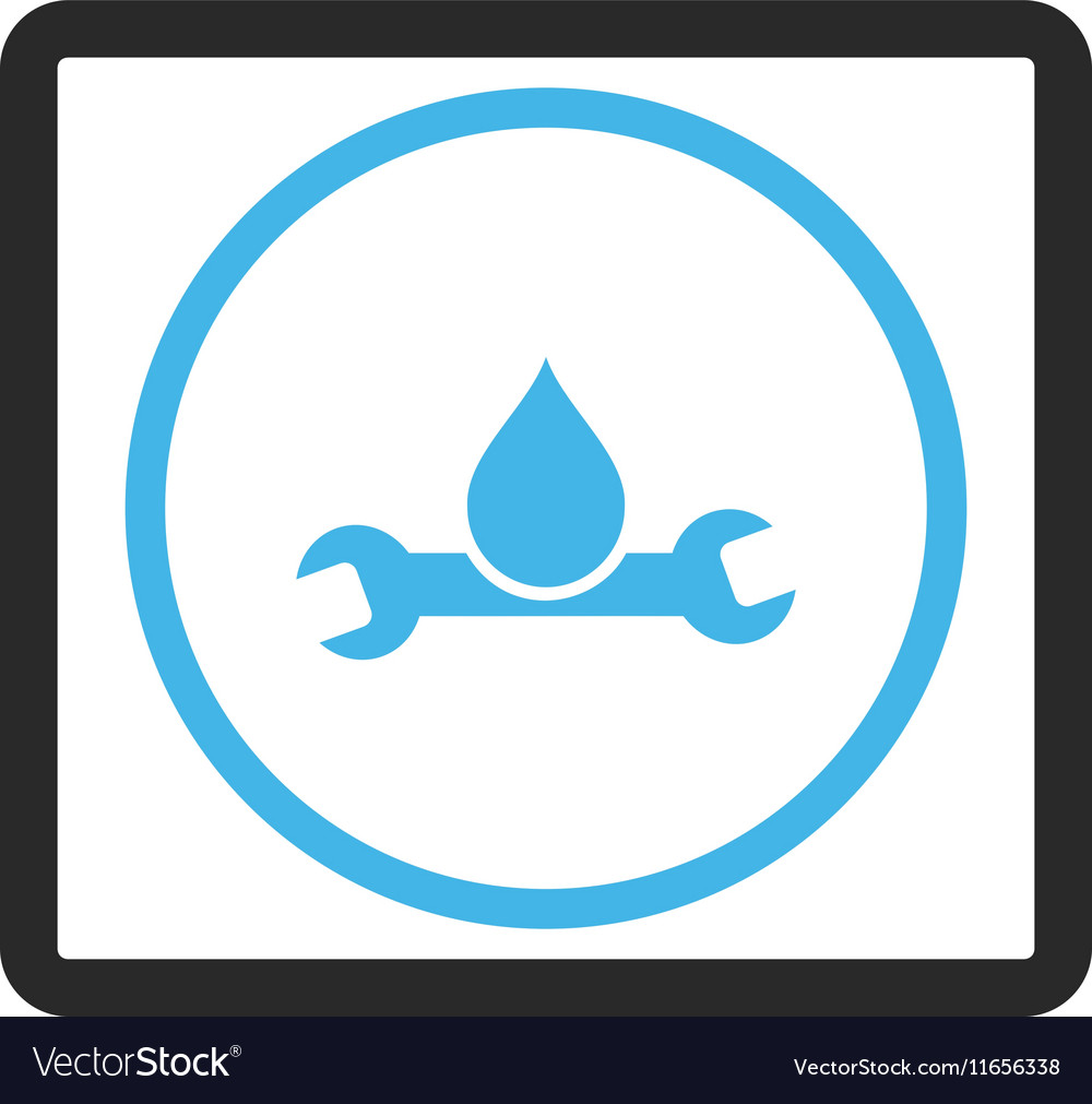 Plumbing framed icon Royalty Free Vector Image