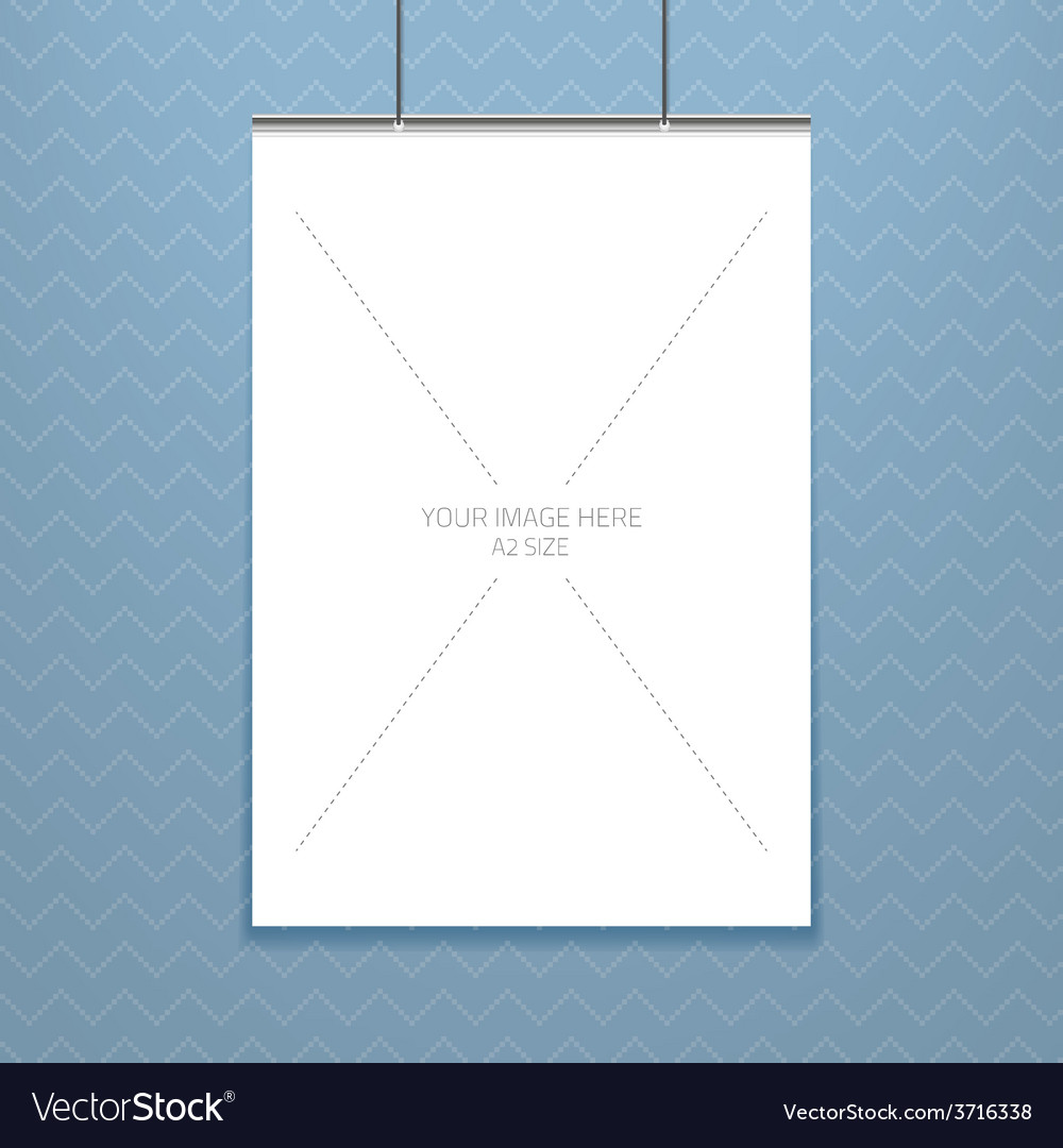 Poster template of a blank paper sheet Royalty Free Vector