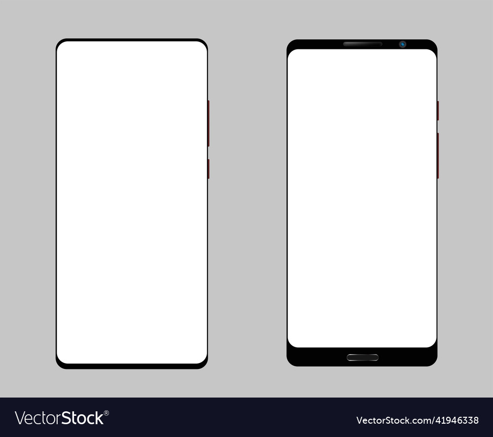Realistic 3d smartphone mockup with empty blank Vector Image Realistic 3d smartphone mockup with empty blank