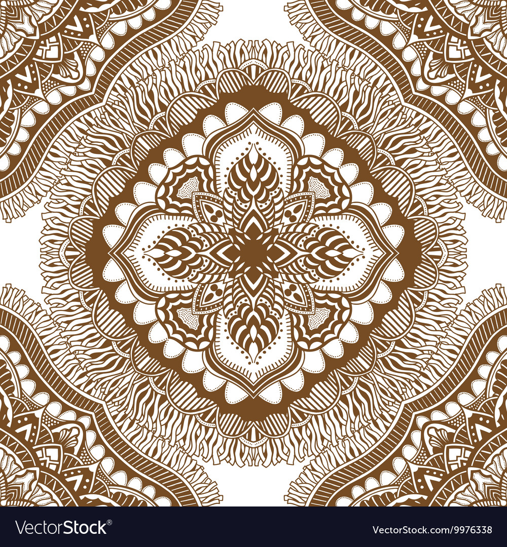 Seamless pattern with mandalas