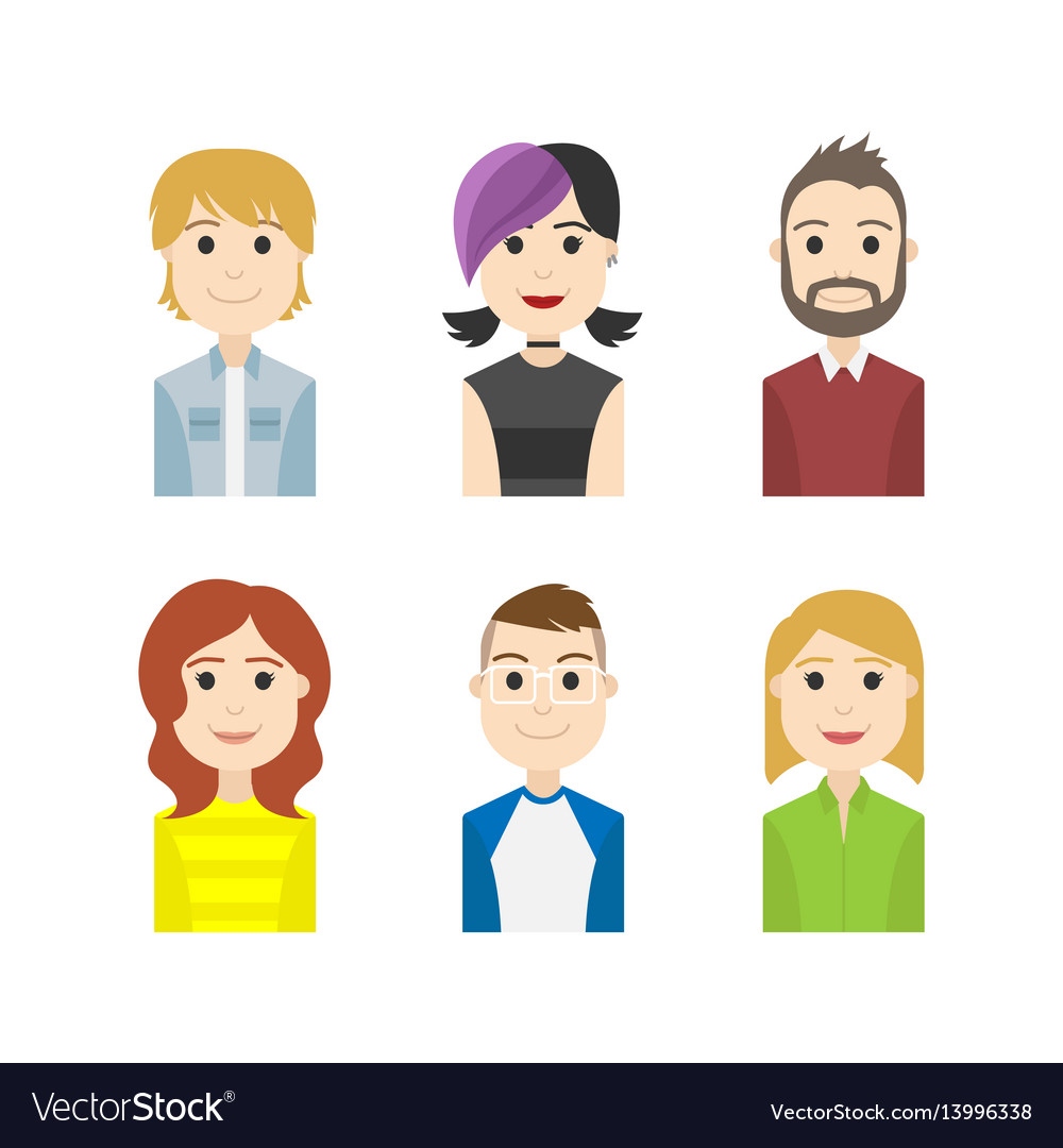 Simple people avatar business and carrier Vector Image