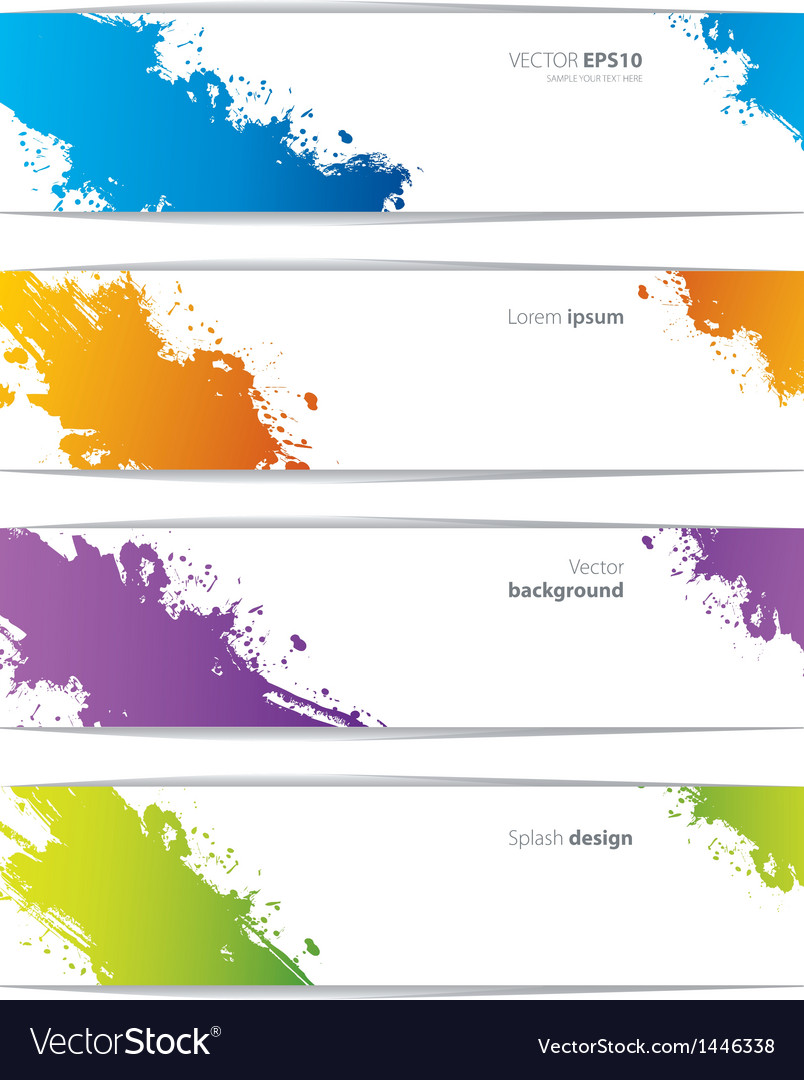 Splash banners Royalty Free Vector Image - VectorStock