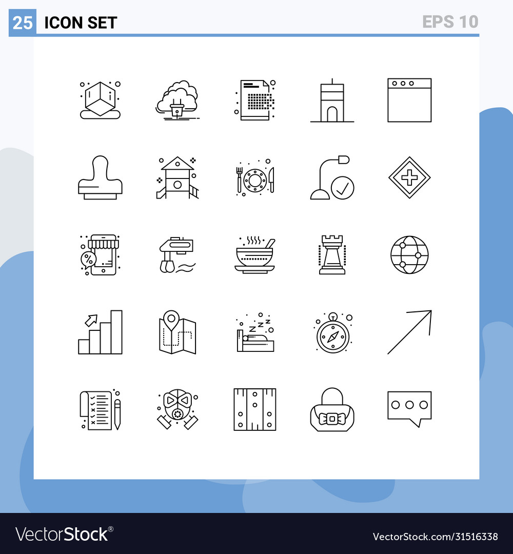 User interface pack 25 basic lines app