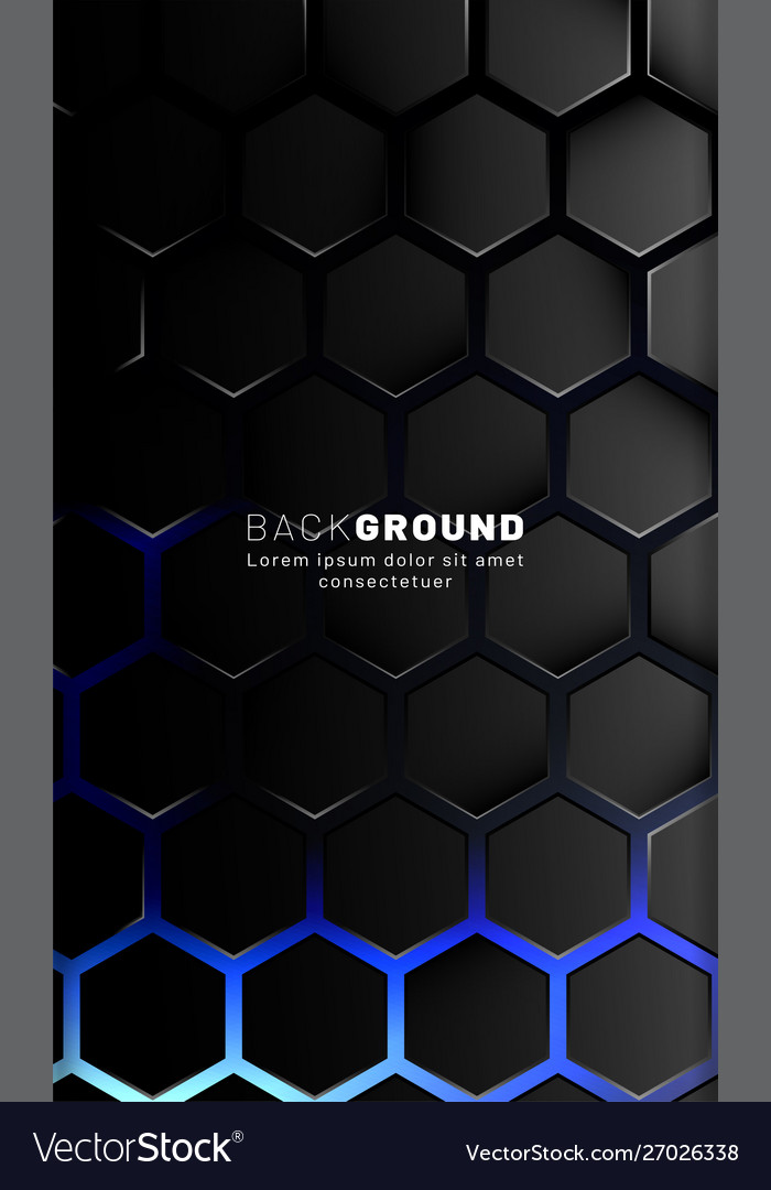 Vertical hexagon background gradient color light