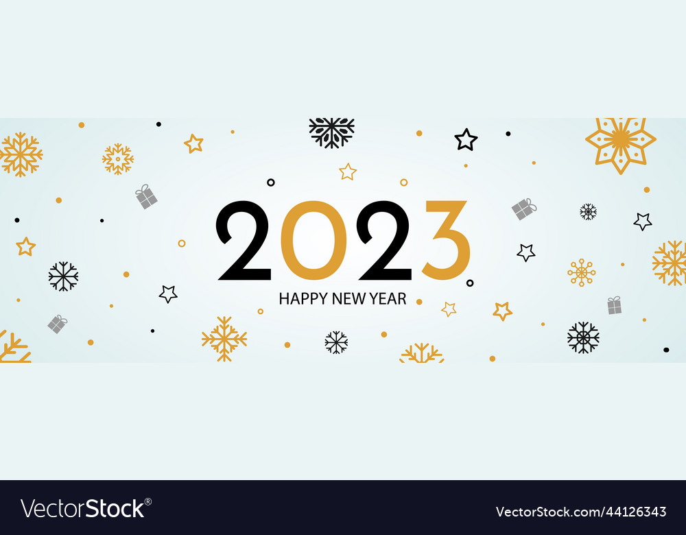 2023 Happy New Year Banner Holiday Isolated Vector Image signing-a-letter-with-best-collection-letter-template-collection