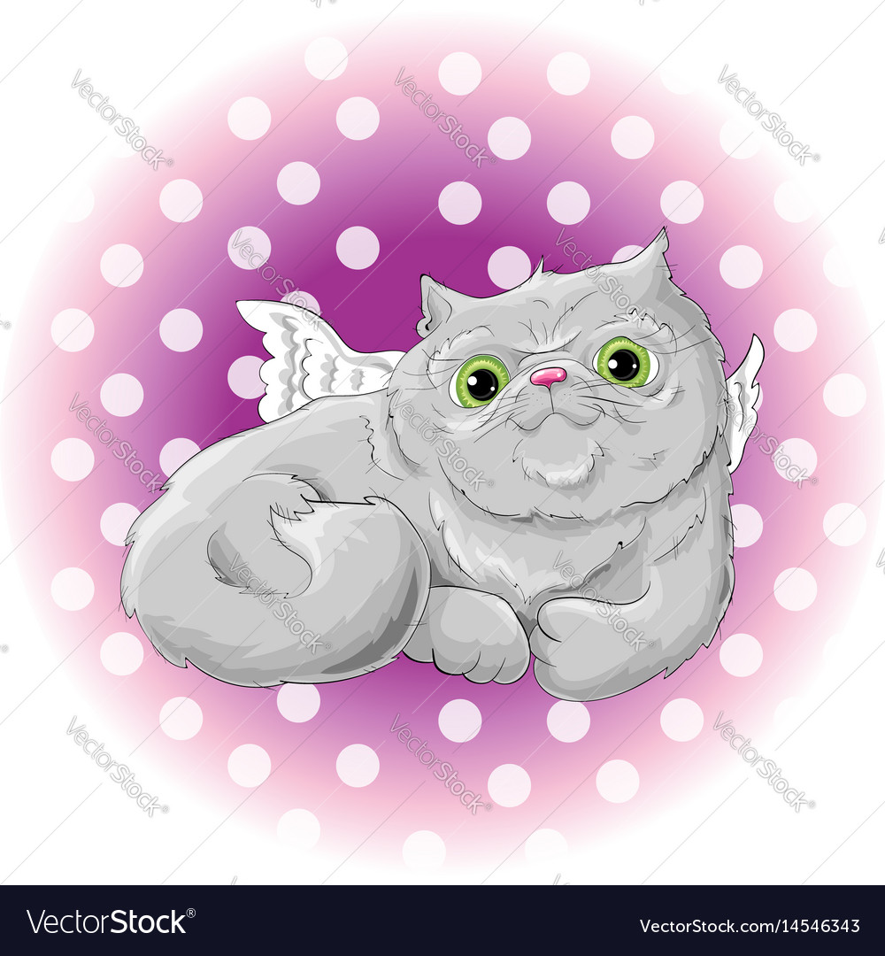 A Cute Cat Royalty Free Vector Image Vectorstock