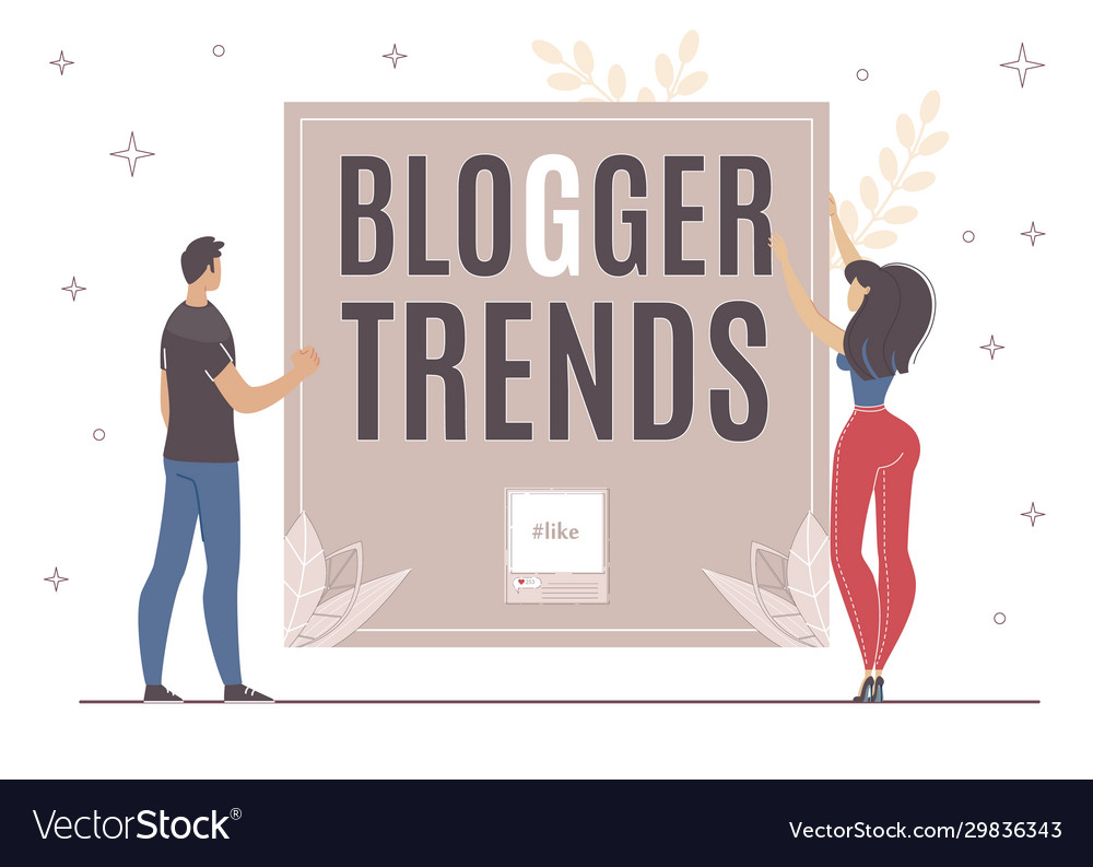 Collaboration to use blogger trends in network vector image Collaboration to use blogger trends in network