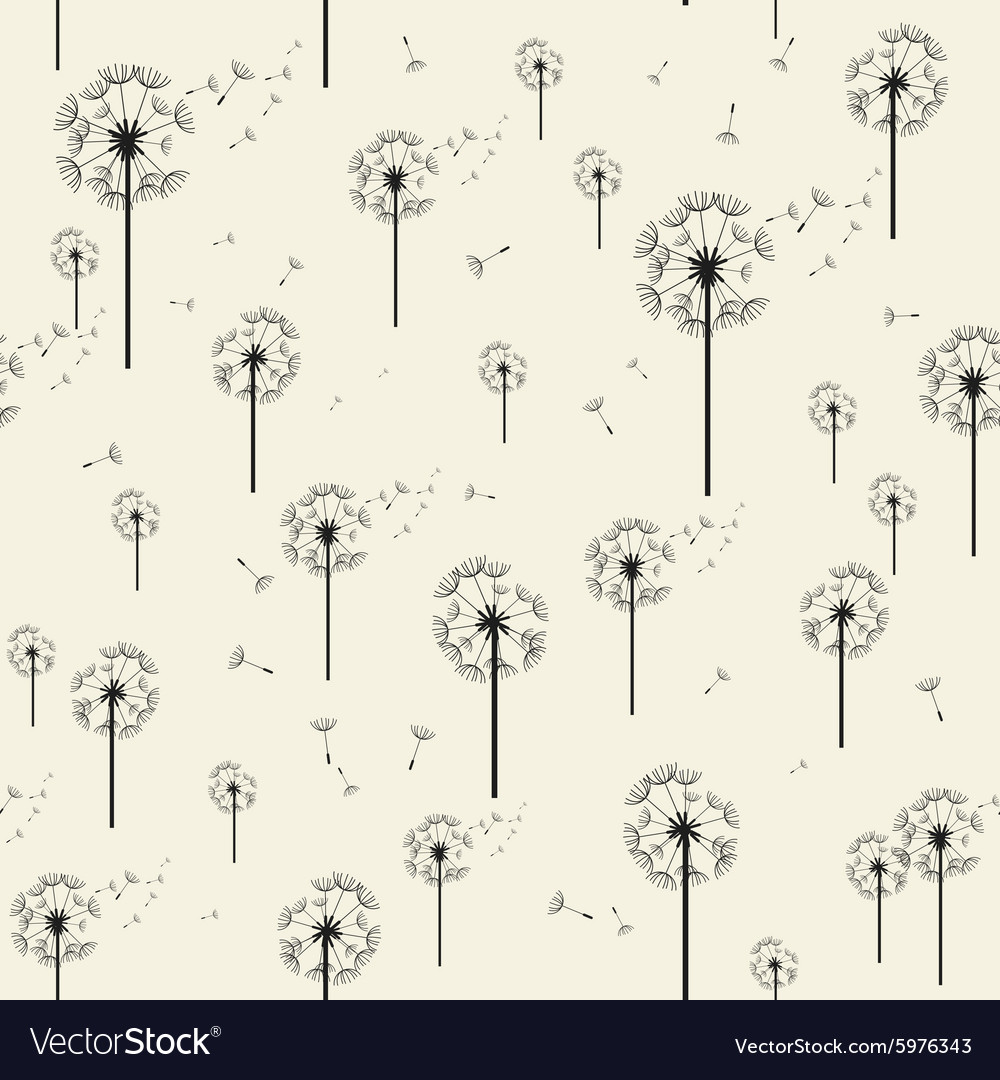Dandelion Seamless Pattern