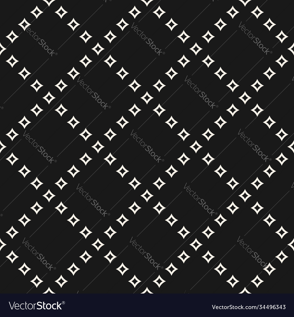 Dark geometric seamless pattern with diamonds