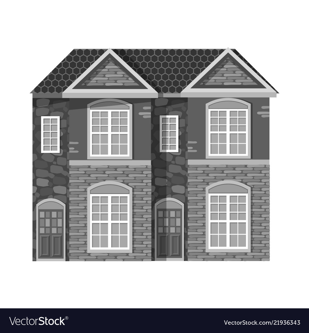 Design of building and front symbol set