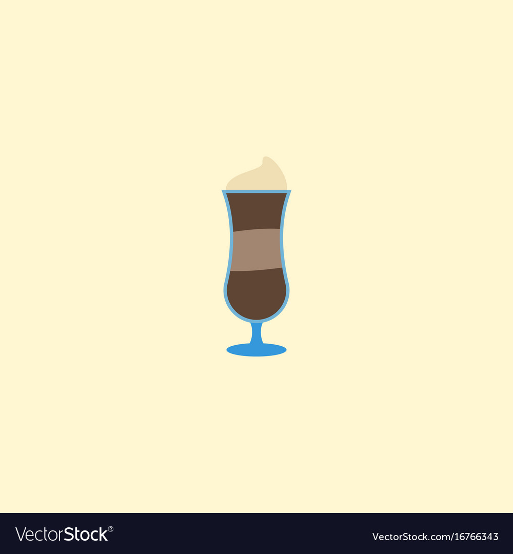 Flat icon latte element